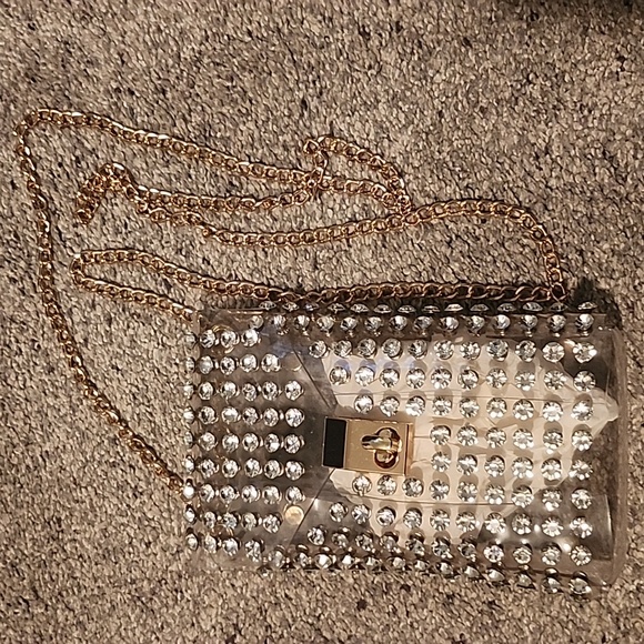 Handbags - Clear rhinestone crossbody purse